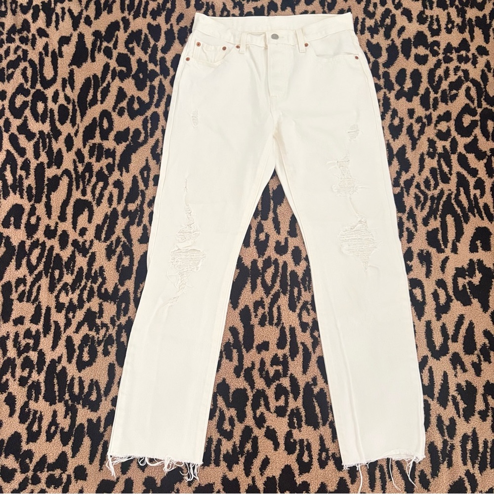 White Distressed Women's Jeans